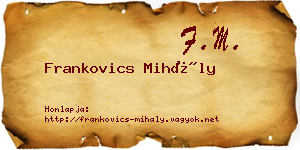 Frankovics Mihály névjegykártya